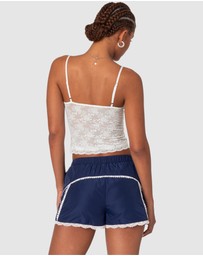 EDIKTED - Cami Sheer Lace Tank Top