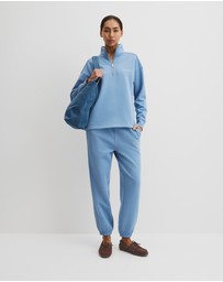 Country Road - Australian Good Earth Cotton Zip Neck Sweat