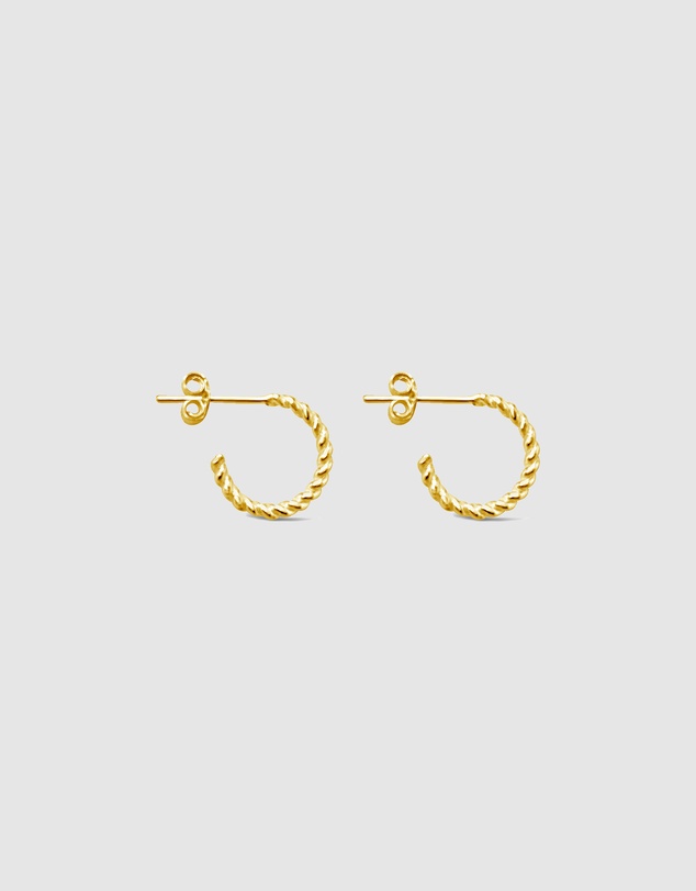 Ichu - Rope Twist Hoops Gold