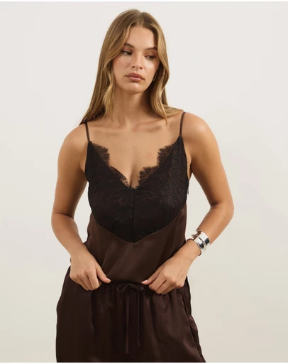 Atmos&Here - Mirelda Satin Lace Camisole