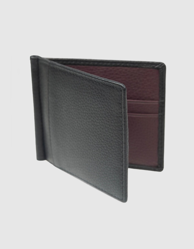 DENTS - Two-Tone Pebble Grain Leather Money Clip Wallet with RFID Blocking
