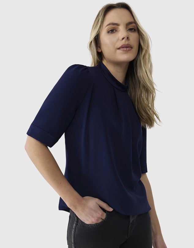 Farage - Crepe Short Sleeve Top