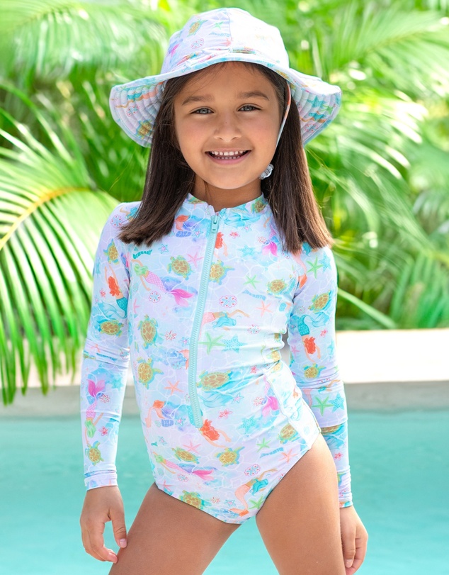 Bluesalt Beachwear - Hamilton Island - Long Sleeve one piece swimsuit