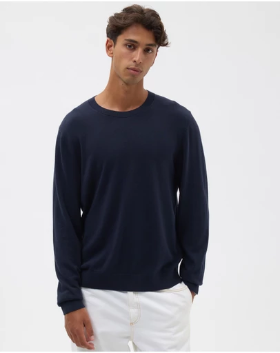 AERE - Lightweight Organic Cotton Crew Neck Knit Jumper