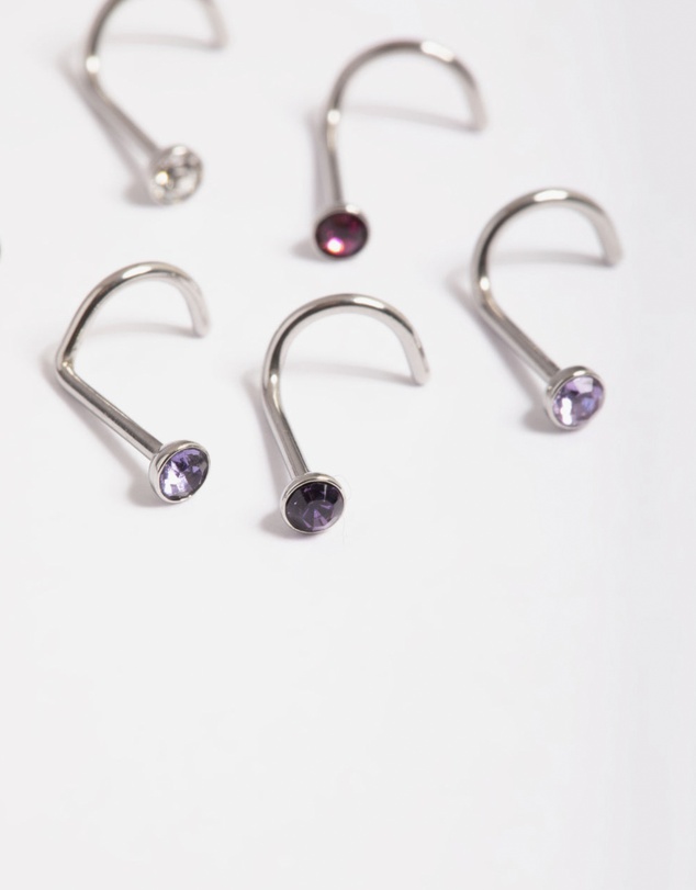 Lovisa - Surgical Steel Basic 6-Pack Nose Studs
