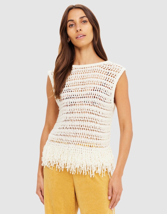 The Upside - Kamali Knit Fringe Top