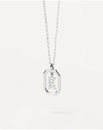 PDPAOLA - Mini Letter K Silver Necklace