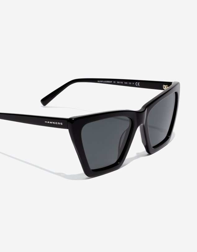 Hawkers Co - Polarized Black Dark Flush Sunglasses for Men and Women UV400