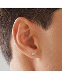 Michael Hill - Single Solitaire Stud Earring with 0.10 Carat TW of Diamonds In 10kt Yellow Gold