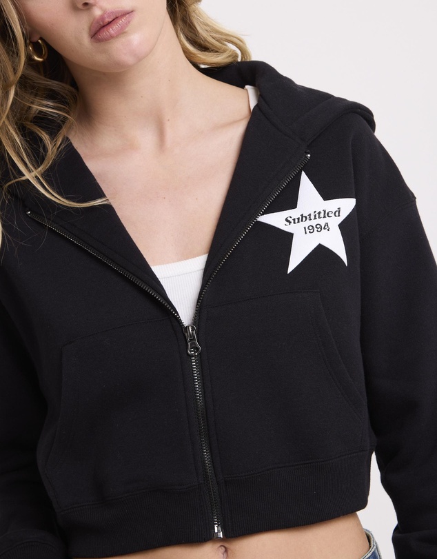 Subtitled - Stargazer Cropped Zip Hoodie
