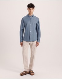 SABA - Reeves Long Sleeve Classic Linen Cotton Shirt