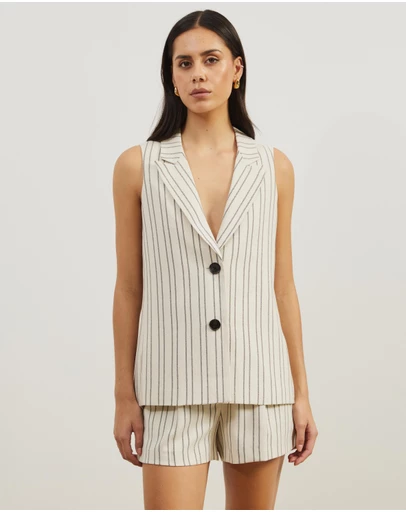 Atmos&Here - Dune Stripe Longline Vest