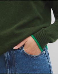 Country Road - Tipped Crew Neck Knit