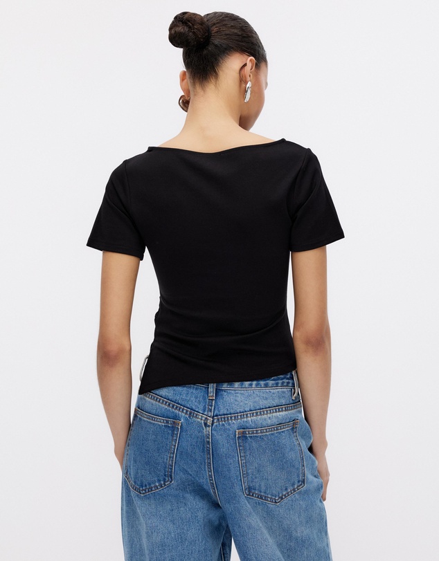 Minima Esenciales - Eliana Draped T-Shirt