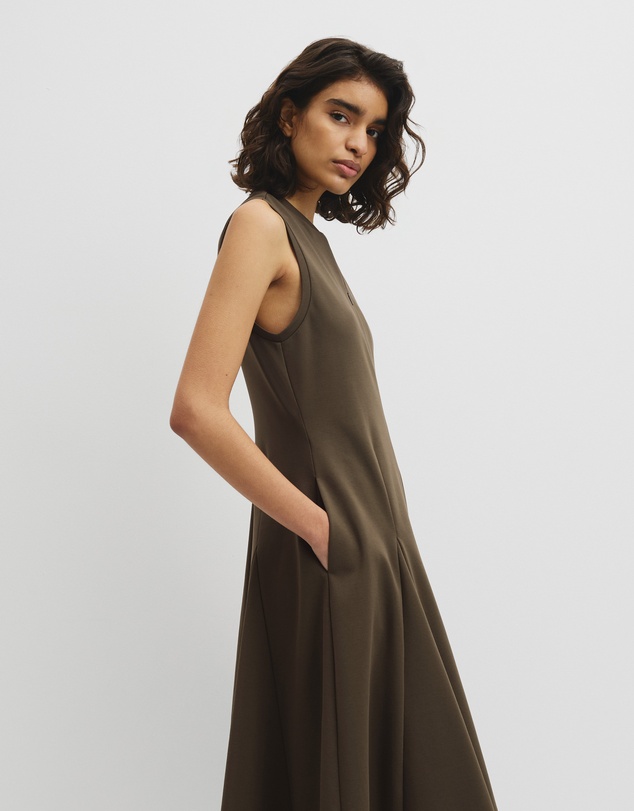 Country Road - Panel Zip Neck Ponte Dress