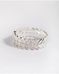 Lovisa - Silver Plated Cubic Zirconia Navette Ring