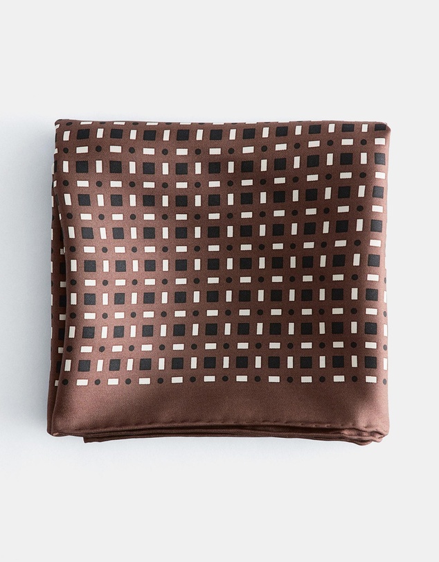 & Other Stories - Geometric Print Silk Scarf