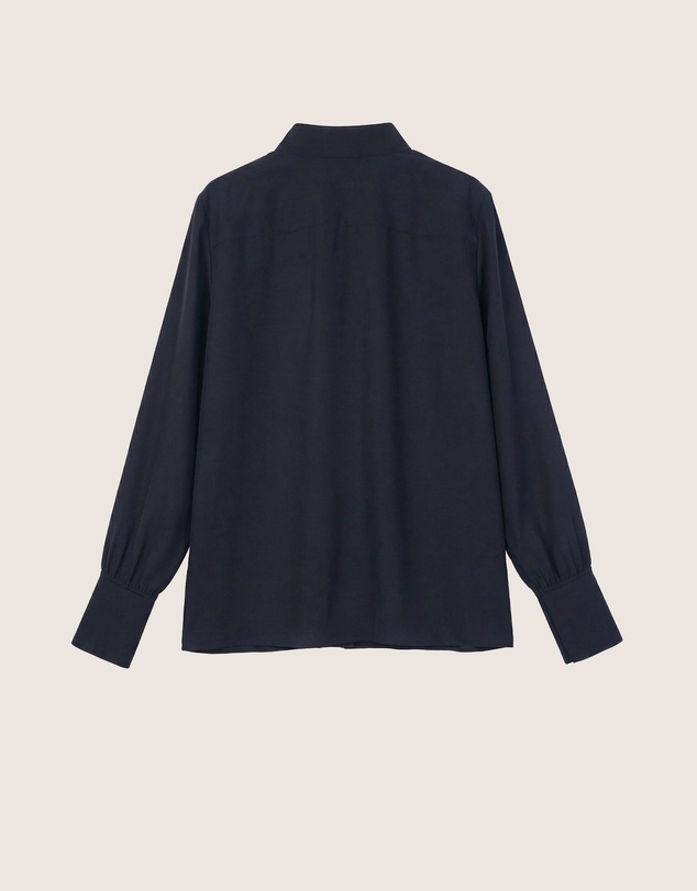 IDA+S - Goldie Silk Blouse With Elastic Sleeve Detail