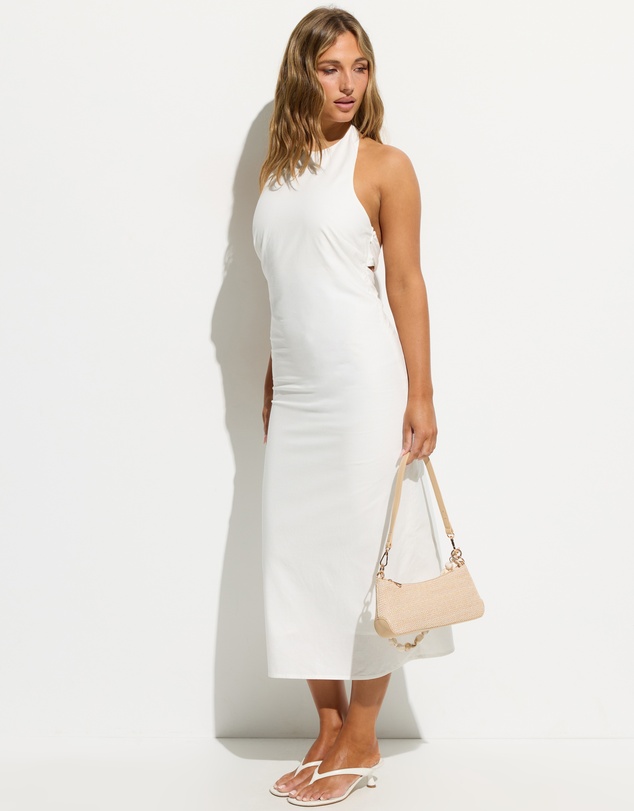 Dazie - Jessie Twist Back Cotton Midi Dress