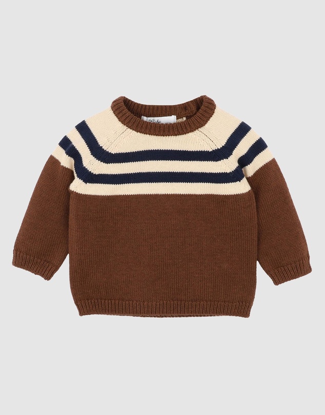 Bebe by Minihaha - Jake Raglan Stripe Knitted Jumper - Babies