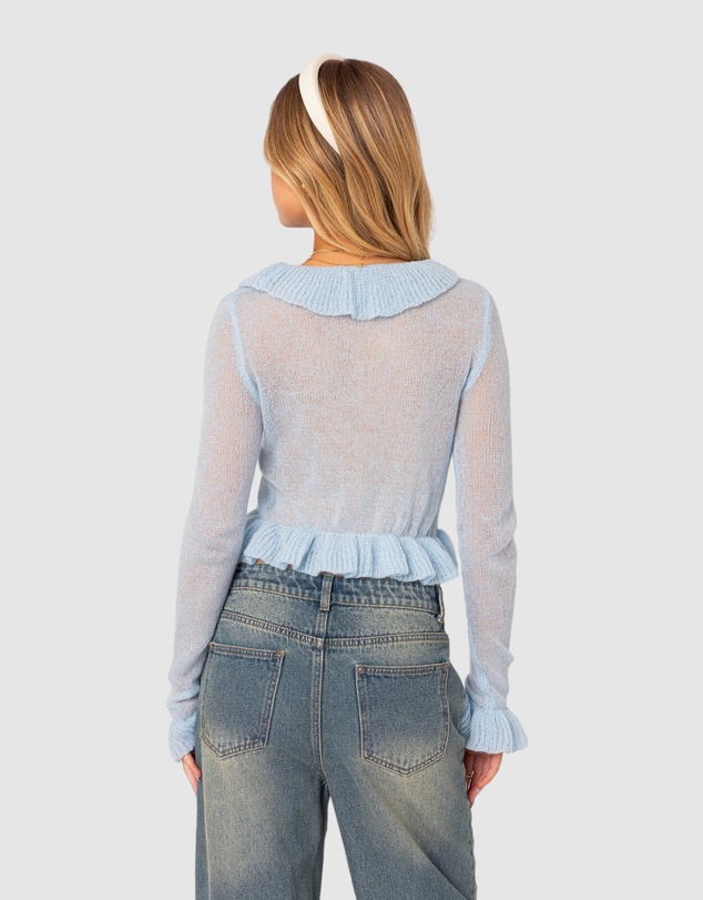 EDIKTED - Ryleigh Ruffled Tie Front Cardigan