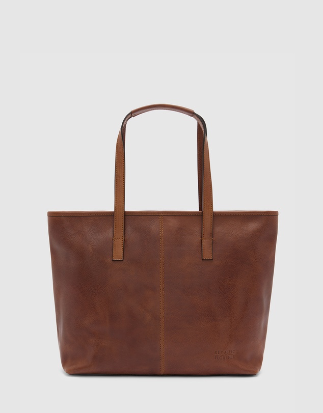 Florence - The Beatrice Matt Brown Leather Tote Work Bag