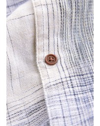 NEXT - Linen Blend Check Short Sleeve Shirt