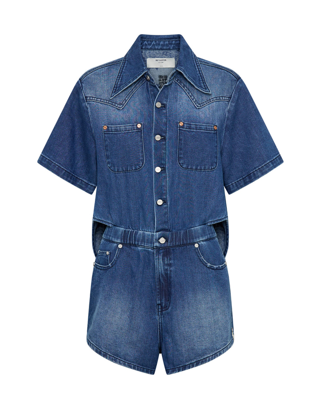 ONE TEASPOON - Taylor Denim Jumpsuit - Rosewood