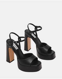 Steve Madden - Miliana Black Leather Heels