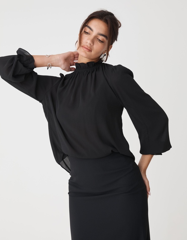 Forcast - Hailey Frill Neck Blouse