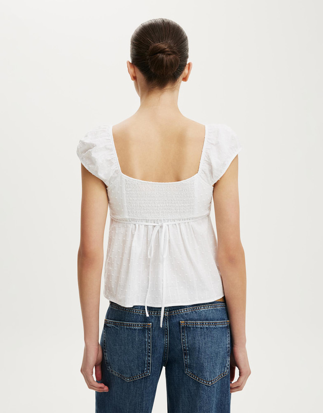 Cotton On - Tie Back Babydoll Top