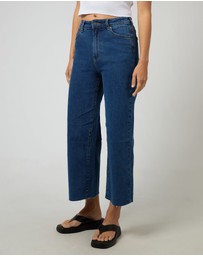 All About Eve - Charlie High Rise Wide Leg Jean Mid Blue