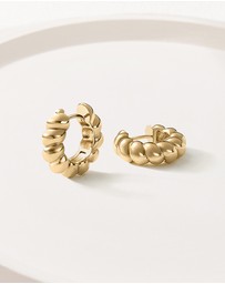 Mestige - Celeste Bead Hoops - 18K Gold Plated