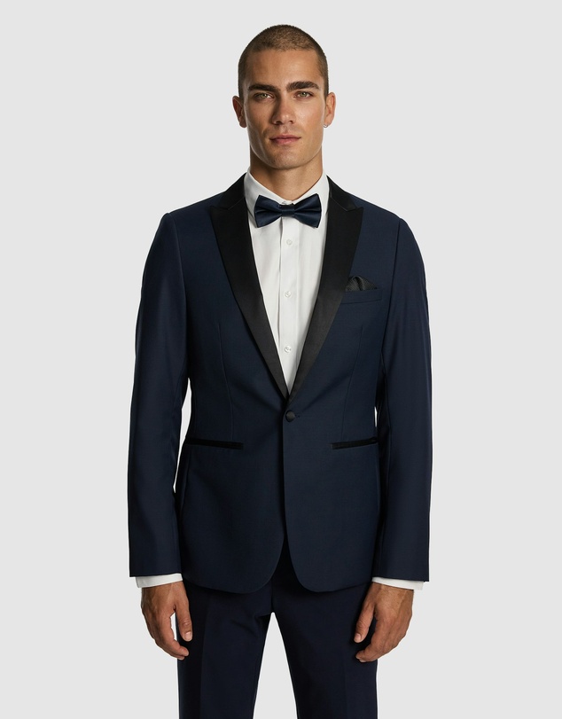yd. - Seville Slim Fit Tuxedo Wool Blend Suit Jacket