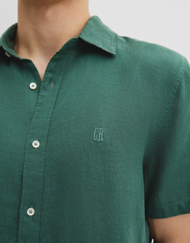 Country Road - Organically Grown Linen Regular Fit Short Sleeve Shirt