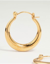 Lovisa - Waterproof Gold Plated Stainless Steel Crescent Hoop Earrings 18 MM