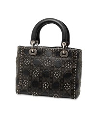 Pre-Loved by Azura Reborn - Pre-Loved Medium Calfskin Cannage Embossed Flower Studded Supple Lady Dior