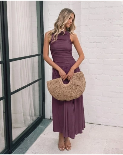 Esther & Co - Balayage Dress - Wine