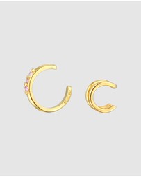 Haze & Glory - ICONIC EXCLUSIVE - Earrings Glam Earcuff Set in 925 Sterling Silver Gold Plated