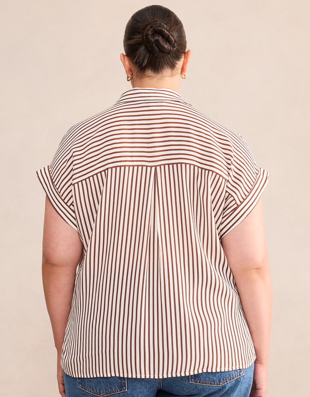 Forever New Curve - Rhea Curve Striped Shirt
