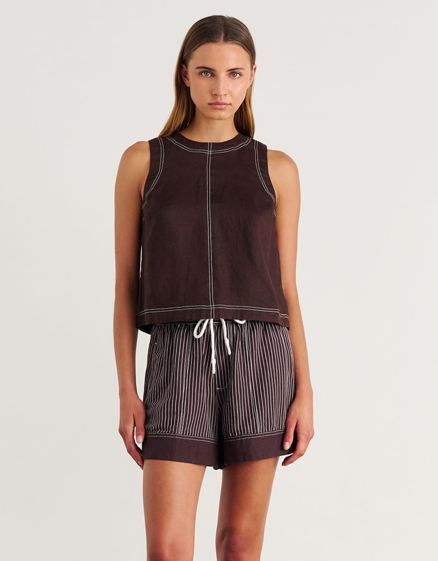 Jag - Ann Linen Open Back Top