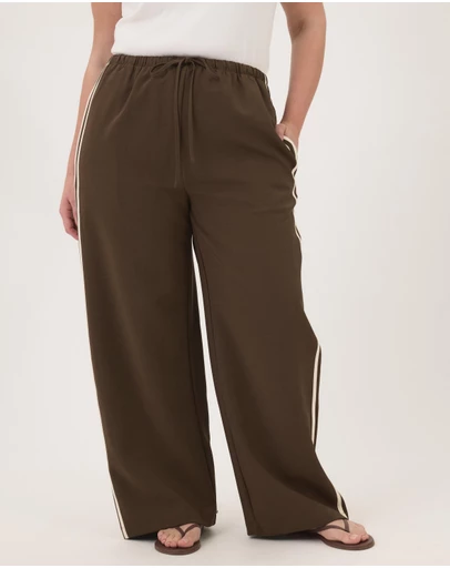 Atmos&Here Curvy - Aria Side Stripe Drawstring Pants