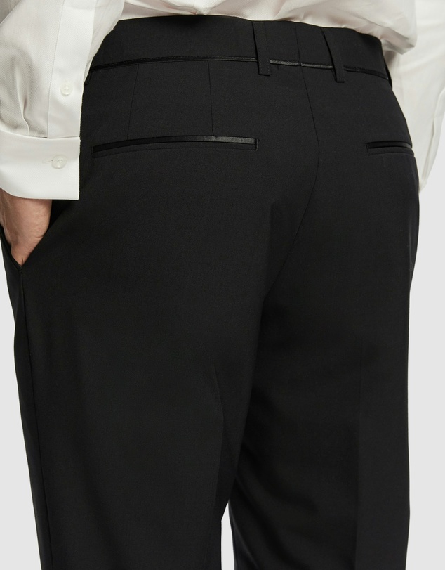 yd. - Seville Slim Tuxedo Wool Blend Dress Pant