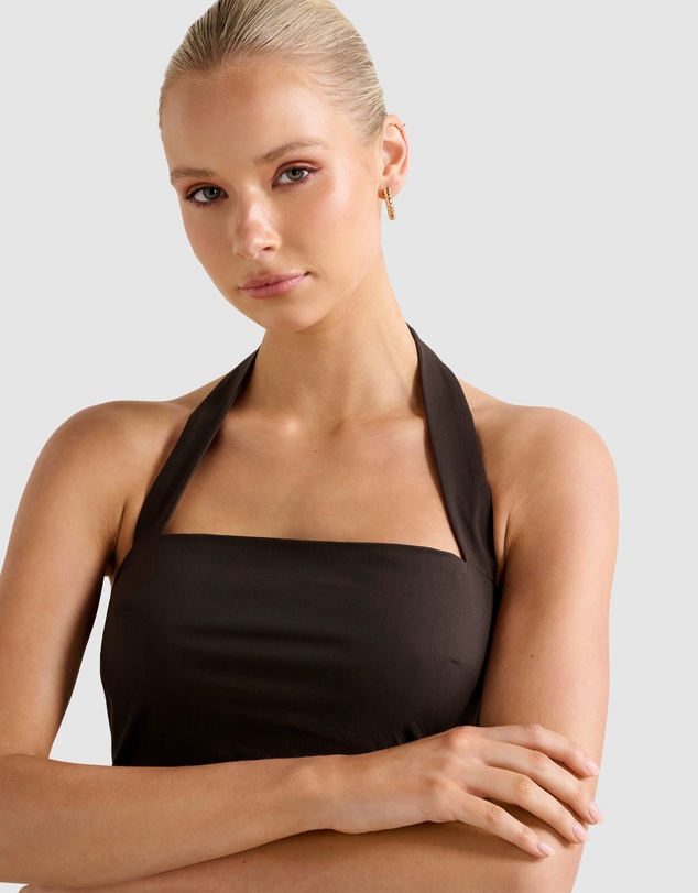 Forever New - Imogen Stretched Cotton Halter Neck Mini Dress