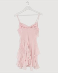 Revibe - Repaired Shona Joy Amina Ruffle Mini Dress - AU 8