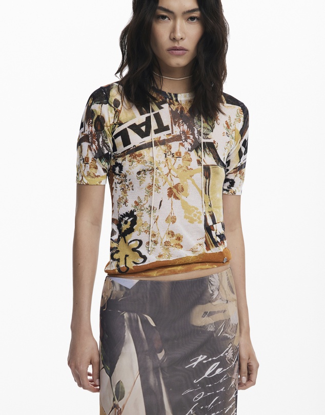 Desigual - Collage tulle skirt