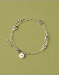 Najo - Volare Silver Double Chain Bracelet (18.5cm+ext)