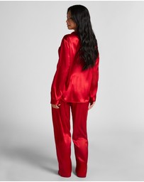 Hunkemoller - PJ LS Satin Minimal