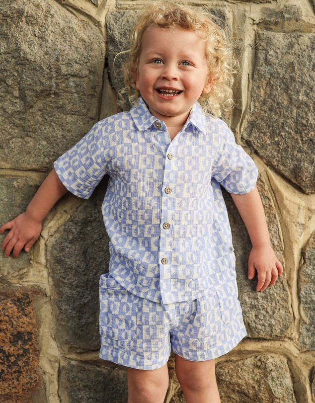 Kynd Baby - Woven Short in Blue Sunrise