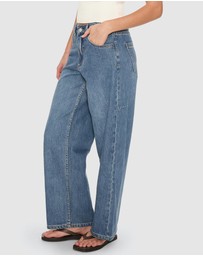 Thrills - Billie Low Rise Baggy Embro Jeans